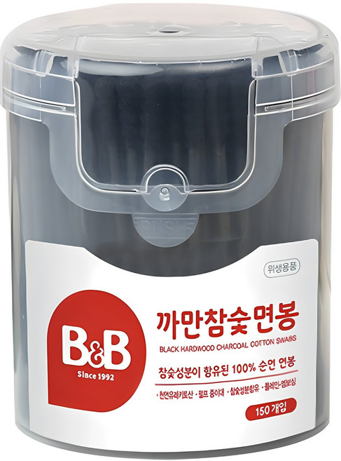 비앤비 까만참숯 면봉, 150개입, 1개