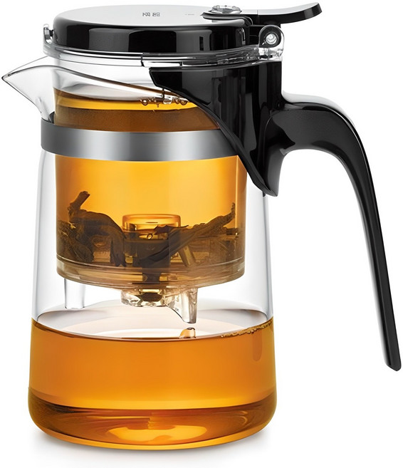 사마도요 원버튼 내열유리 티포트 SAG08, 혼합색상, 500ml, 1개