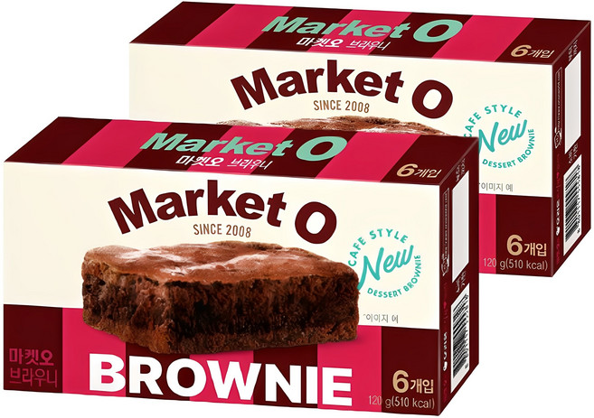 오리온 마켓오 브라우니 6p, 120g, 2개