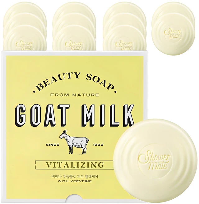 샤워메이트 뉴 산양유 비누 버베나, 90g, 12개입 - 쿠팡