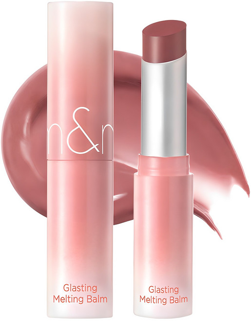 [비건뷰티] 롬앤 글래스팅 멜팅 립밤, 베일드로즈, 3.5g, 1개