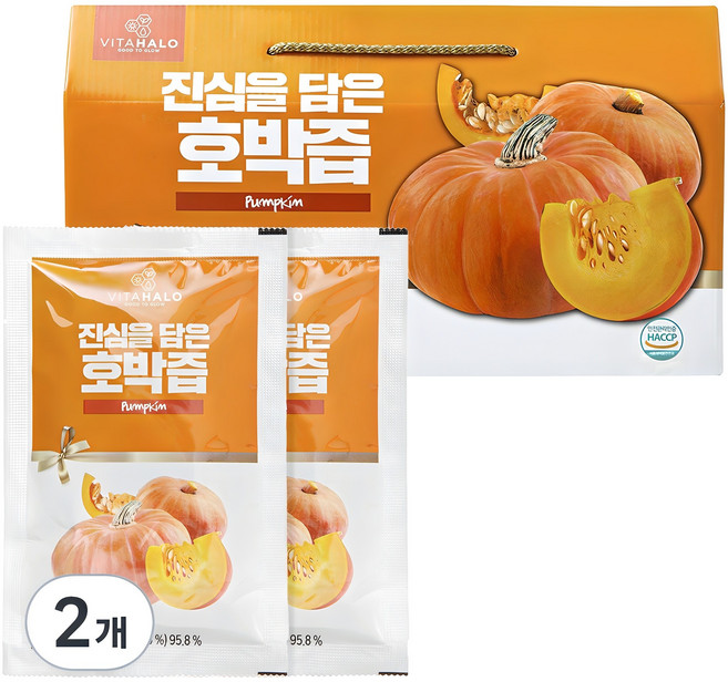 비타할로 진심을 담은 호박즙, 2.7L, 2개