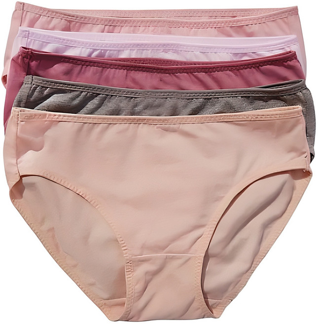 Muttimama 女款棉質彈力內褲 5件組, Grey+Light Pink+Indigo Pink+Skin+Purple
