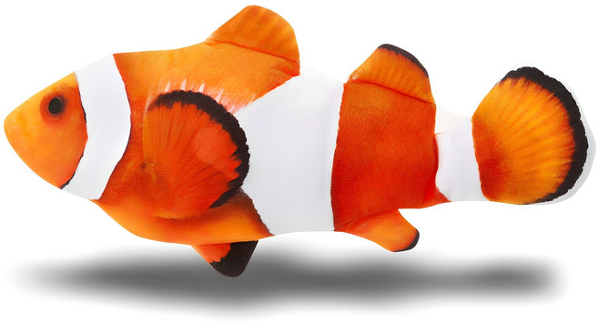 탐사 반려동물 파닥파닥 움직이는 물고기 장난감 흰둥가리, 1개