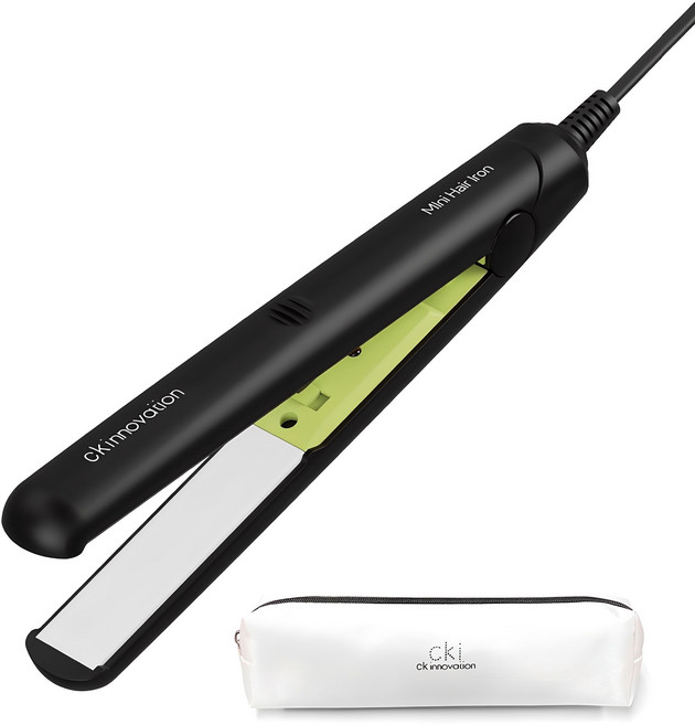 cki 便攜式迷你直髮夾 + 專用收納袋 CKI-0700, 黑色