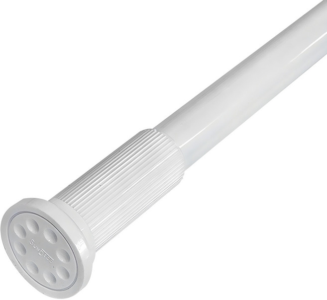 썬데코 이중 스프링 압축식 커튼봉 22mm, 화이트