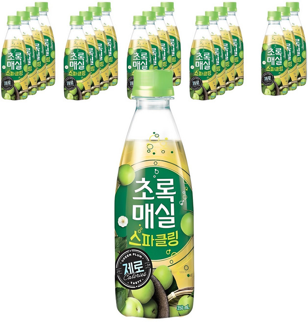 초록매실 스파클링 제로, 350ml, 20개