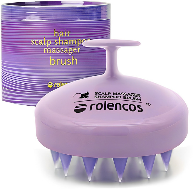 로렌코스 프로페셔널 두피 샴푸브러쉬, 바이올렛, 1개