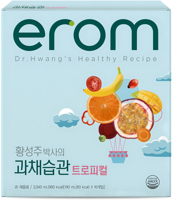 이롬 과채습관 트로피컬 음료, 190ml, 16개