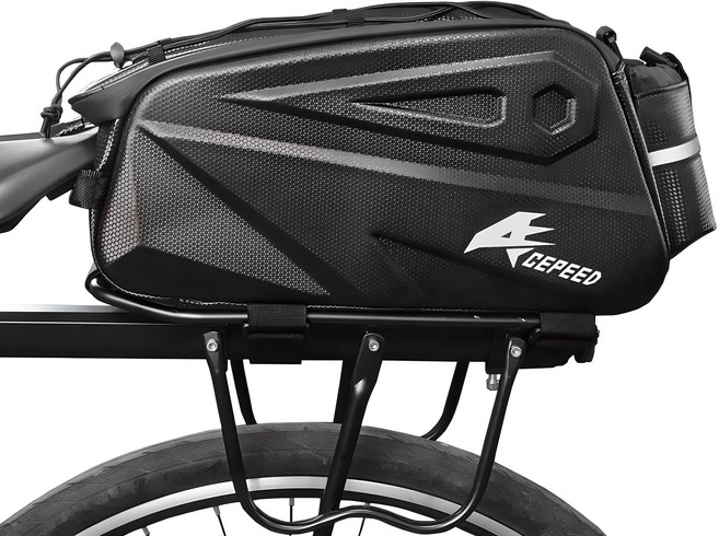 에이스피드 자전거 멀티 짐받이 가방, 블랙, 1개