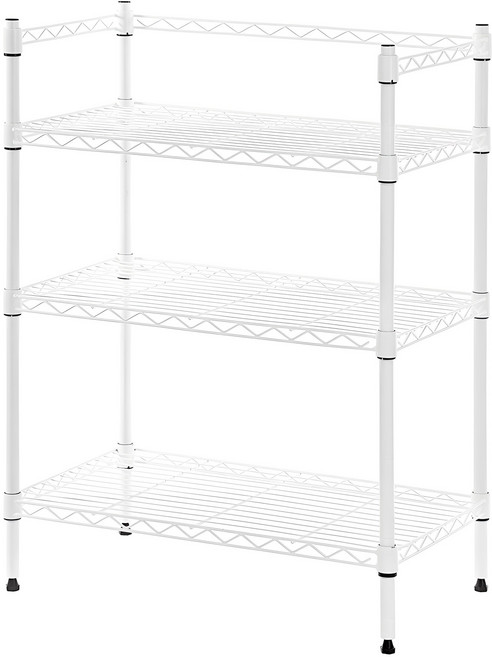 코멧 메탈 선반 3단 590 x 340 x 800 mm, 화이트