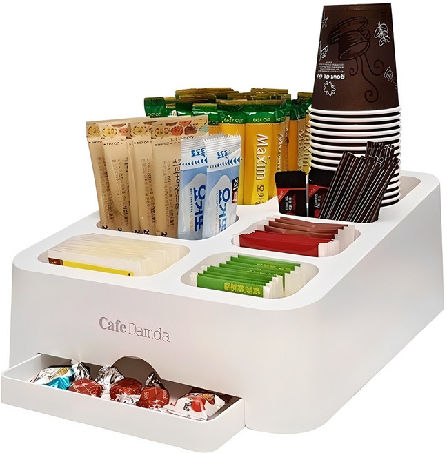 카페담다 다용도 수납함, 1개, 화이트