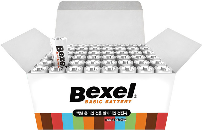 벡셀 베이직 알카라인 AA건전지, 48개입, 1개