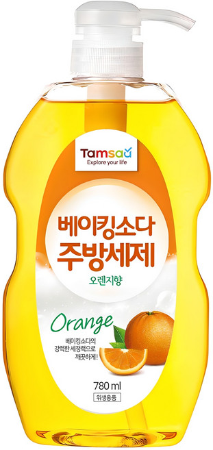 탐사 베이킹소다 주방세제 오렌지, 780ml, 1개