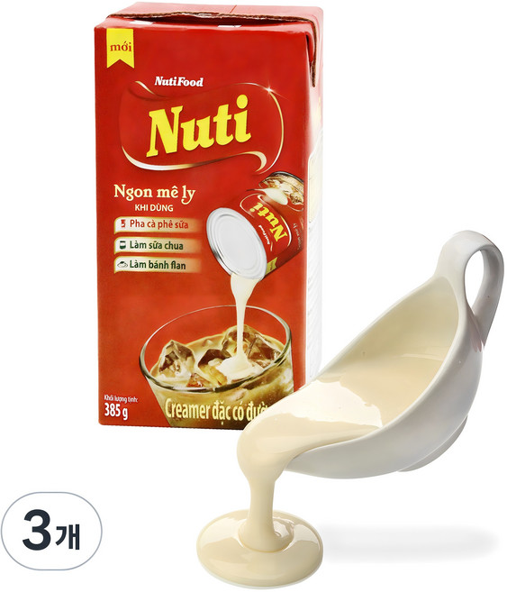 누티푸드 크리머 스위텐드, 385g, 3개
