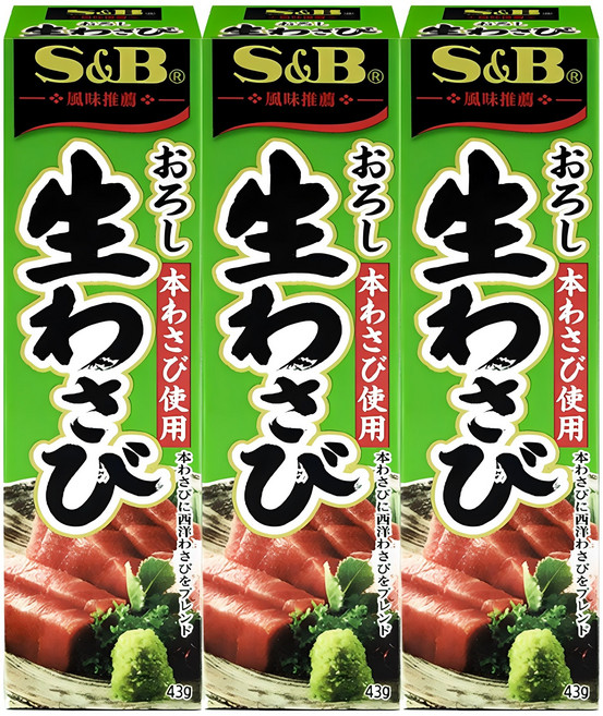 에스앤비 오로시 생와사비, 43g, 3개