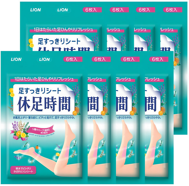 휴족시간 쿨링시트, 6개입, 8개