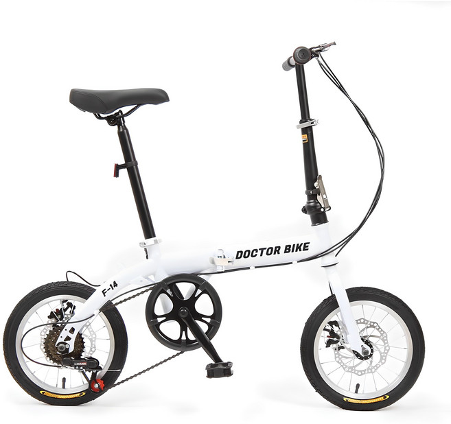 닥터바이크 F-14 6단 스틸프레임 미니벨로 자전거, 화이트, 94cm, 1개