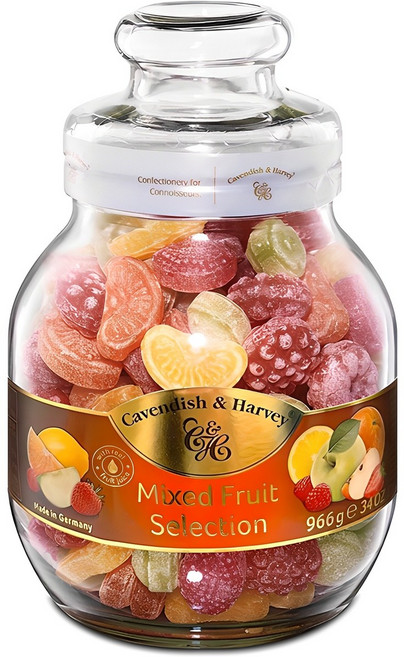 캐빈디쉬앤하비 후르티 믹스 셀렉션 병캔디, 966g, 1개