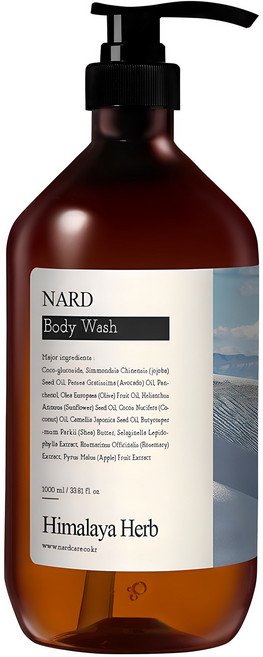 나드 리프레쉬 퍼퓸드 바디워시 화이트머스크향, 1L, 1개