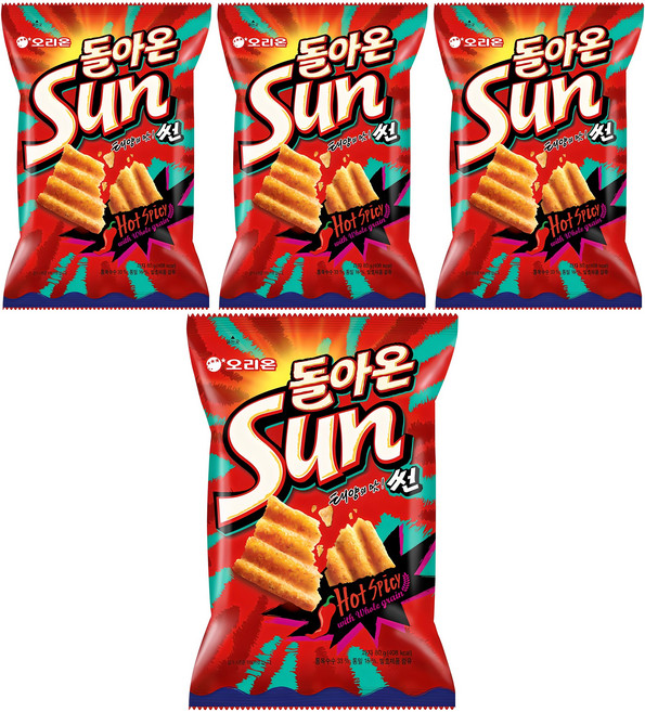 오리온 돌아온 썬 핫스파이시, 80g, 4개
