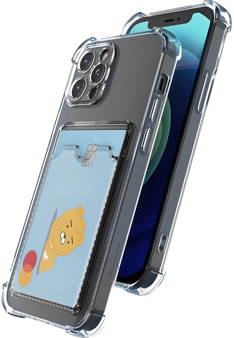 더블유케이스 변색없는 렌즈풀커버 에어쿠션 카드포켓 휴대폰 케이스