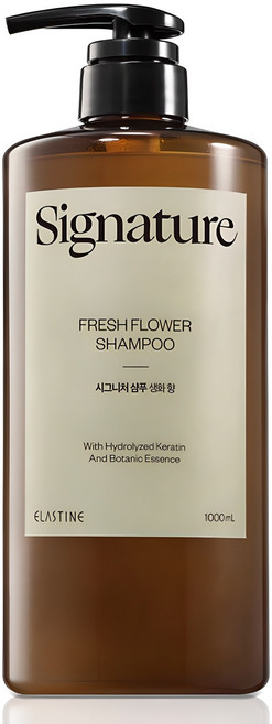 엘라스틴 시그니처 두피케어 손상모발 클리닉 약산성 샴푸 생화향, 1L, 1개