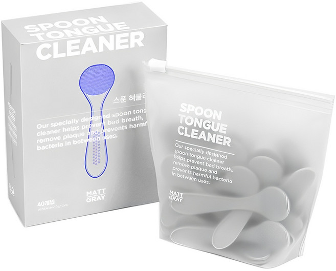 맷그레이 일회용 스푼 혀클리너 40p, 120g, 1개
