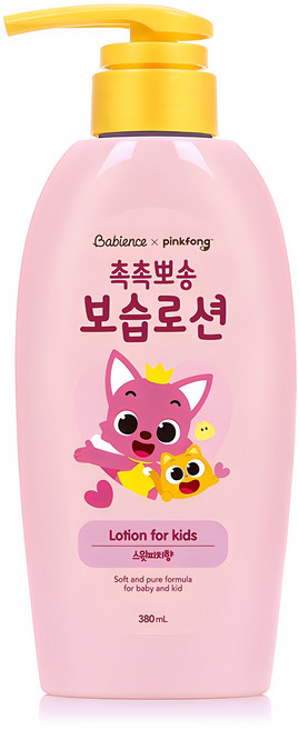 베비언스 핑크퐁 촉촉뽀송 보습로션 복숭아향, 380ml, 1개