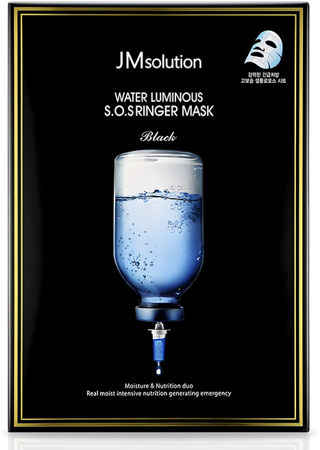 제이엠솔루션 물광 에스오에스 링거 마스크 블랙, 10개입, 1개