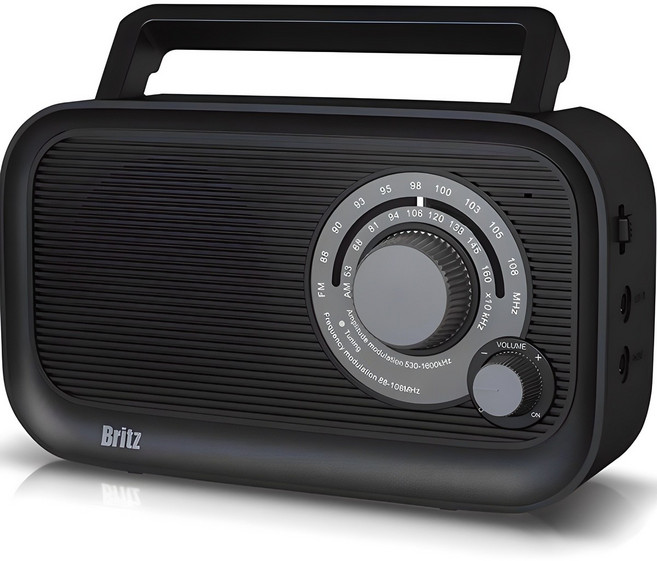 브리츠 포터블 FM AM 라디오, BZ-R410, 블랙