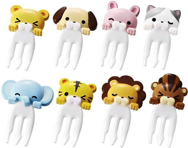 토루네 동물캐릭터 런치픽, 8개, 1개