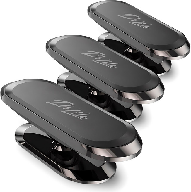 이츠라이프 올라운드 마그네틱 핸드폰 거치대, 3개, 블랙