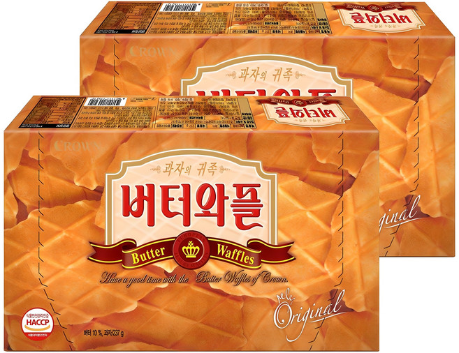 크라운 버터와플, 237g, 2개