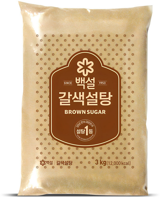 백설 갈색설탕, 3kg, 1개