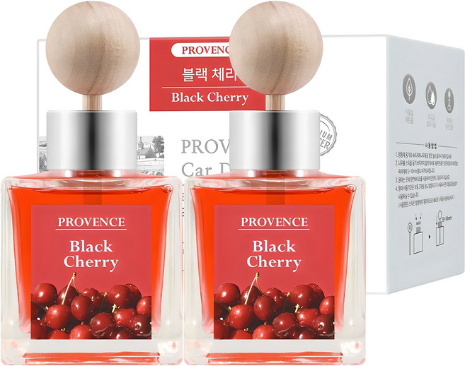 더허브샵 프로방스 카 디퓨저 50ml 본품, 블랙체리, 2개