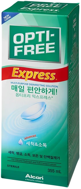 옵티프리 익스프레스 렌즈 세정액, 355ml, 1개 - 쿠팡