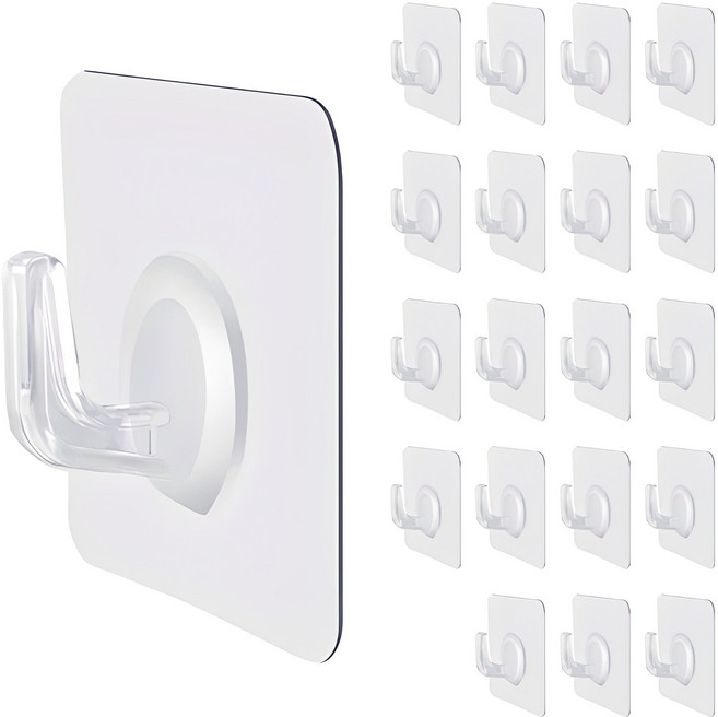 피키픽스 다용도 접착식 후크 고리형, 반투명, 1세트