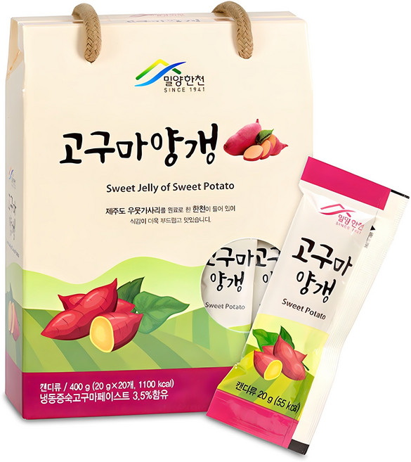 밀양한천 고구마양갱, 400g, 1개