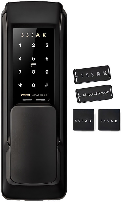 EVER NET SSSAK 免鑽孔推拉式含把手電子鎖 + 感應卡 4入 AK-S101P