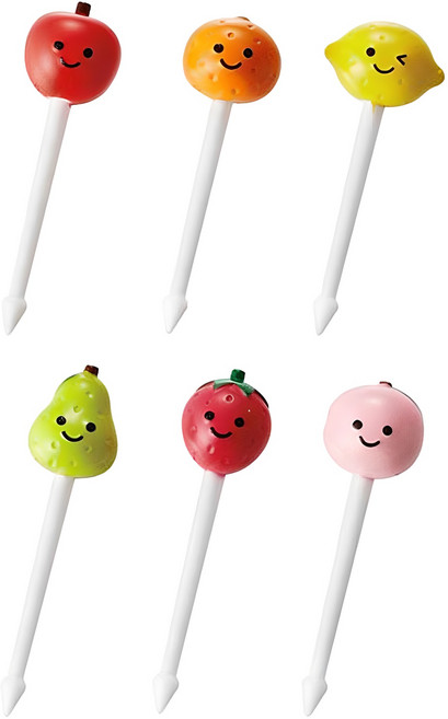 토루네 과일픽 꼬치 6종 세트, 1세트, 6개입