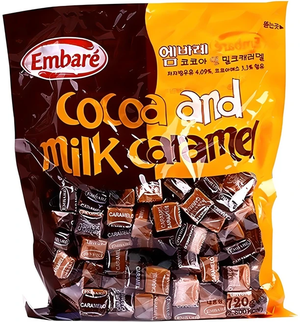 엠바레 코코아 앤 밀크 카라멜, 720g, 1개 - 쿠팡