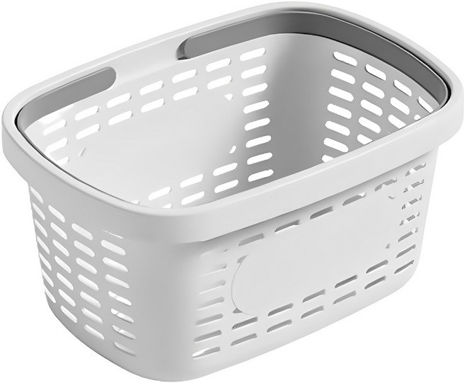 블럭마트 욕실 가정용 플라스틱 바구니, 그레이