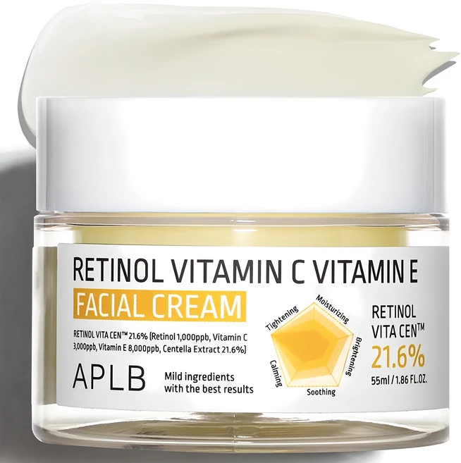 APLB 레티놀 비타민C 비타민E 페이셜 크림, 55ml, 1개 - 쿠팡