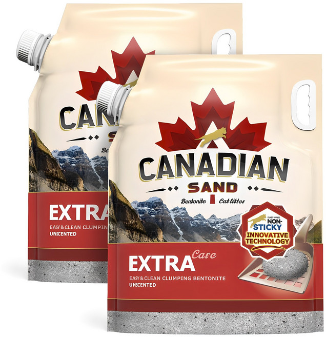 캐네디언샌드 응고형 엑스트라케어 고양이 벤토나이트, 9kg, 2개, 무향