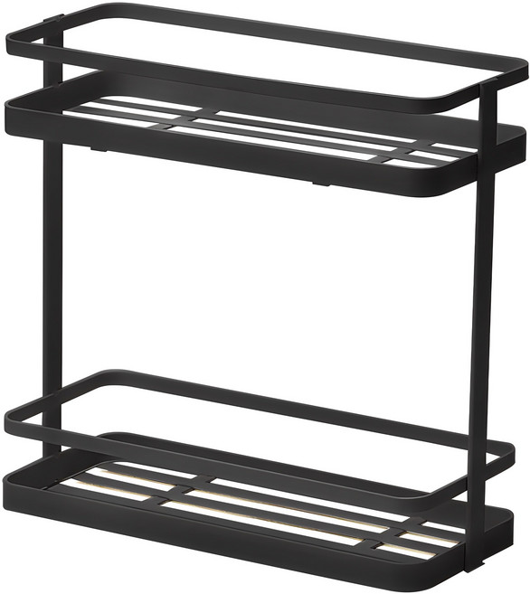 벨로비 양념통 2단 랙, 블랙, 1개