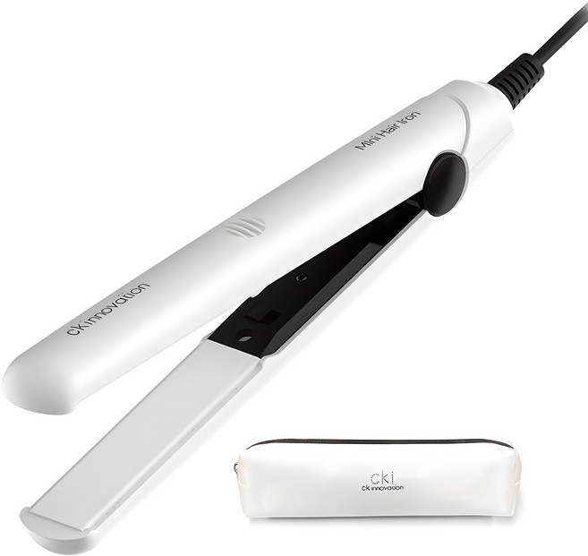 CKI 휴대용 미니 고데기 + 전용파우치 CKI-0700, 화이트