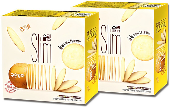 해태제과 구운감자 슬림, 240g, 2개