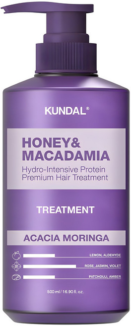 쿤달 허니 앤 마카다미아 헤어 트리트먼트 아카시아모링가향, 500ml, 1개