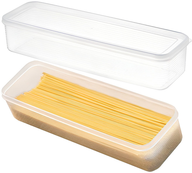 생활살림 키치니굿즈 파스타 다용도 직사각형 보관함 화이트, 2개